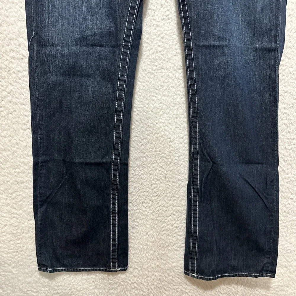 Vintage‎ True Religion Men's Bobby Blue Straight Jeans Size 34 Made In USA